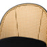 Oikiture 4x Bar Stools Rattan Dining Chair Velvet Black
