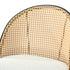 2x Bar Stools Kitchen Counter Stool Rattan Boucle Fabric