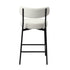 Oikiture 2x Bar Stools Kitchen Dining Stool Boucle Fabric White