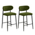 Oikiture 2x Bar Stools Kitchen Counter Chair Green