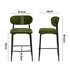 Oikiture 2x Bar Stools Kitchen Counter Chair Green