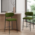 Oikiture 2x Bar Stools Kitchen Counter Chair Green