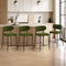 4x Bar Stools Kitchen Counter Chair Boucle Green