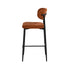 Oikiture 4x Bar Stools Kitchen Counter Chair Fabric Orange
