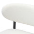 Oikiture 2x Bar Stools Boucle Fabric Black and White