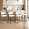 Oikiture 4PCS Boucle Bar Stools Black White Kitchen Counter Chairs