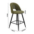 4x Bar Stools Kitchen Counter Stool Boucle Green HORN