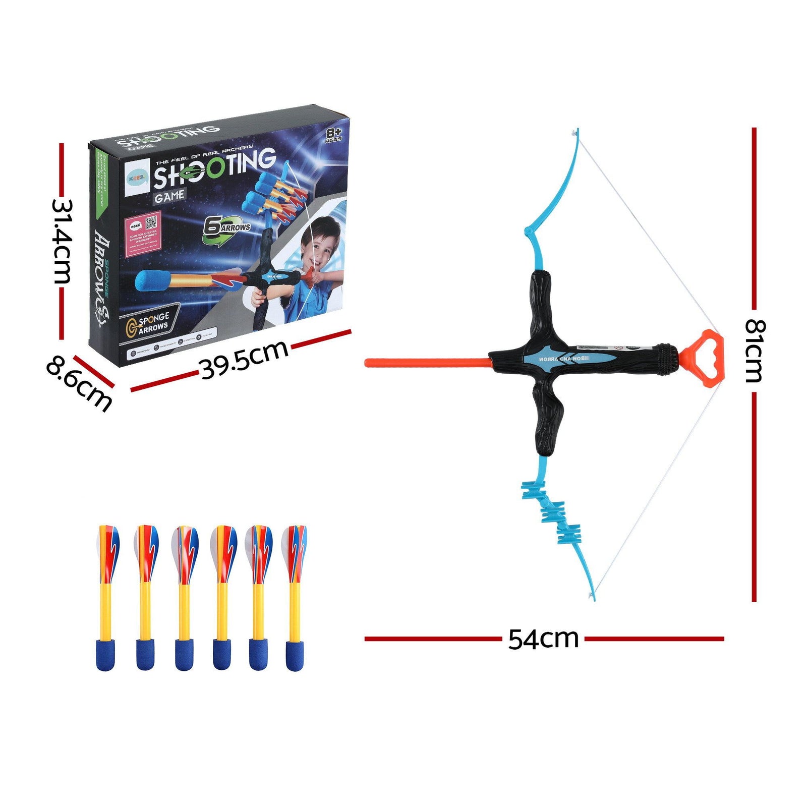 Kids Bow and Arrow Set Outdoor Sport Game Archery Toys 6 Arrows Children Gifts