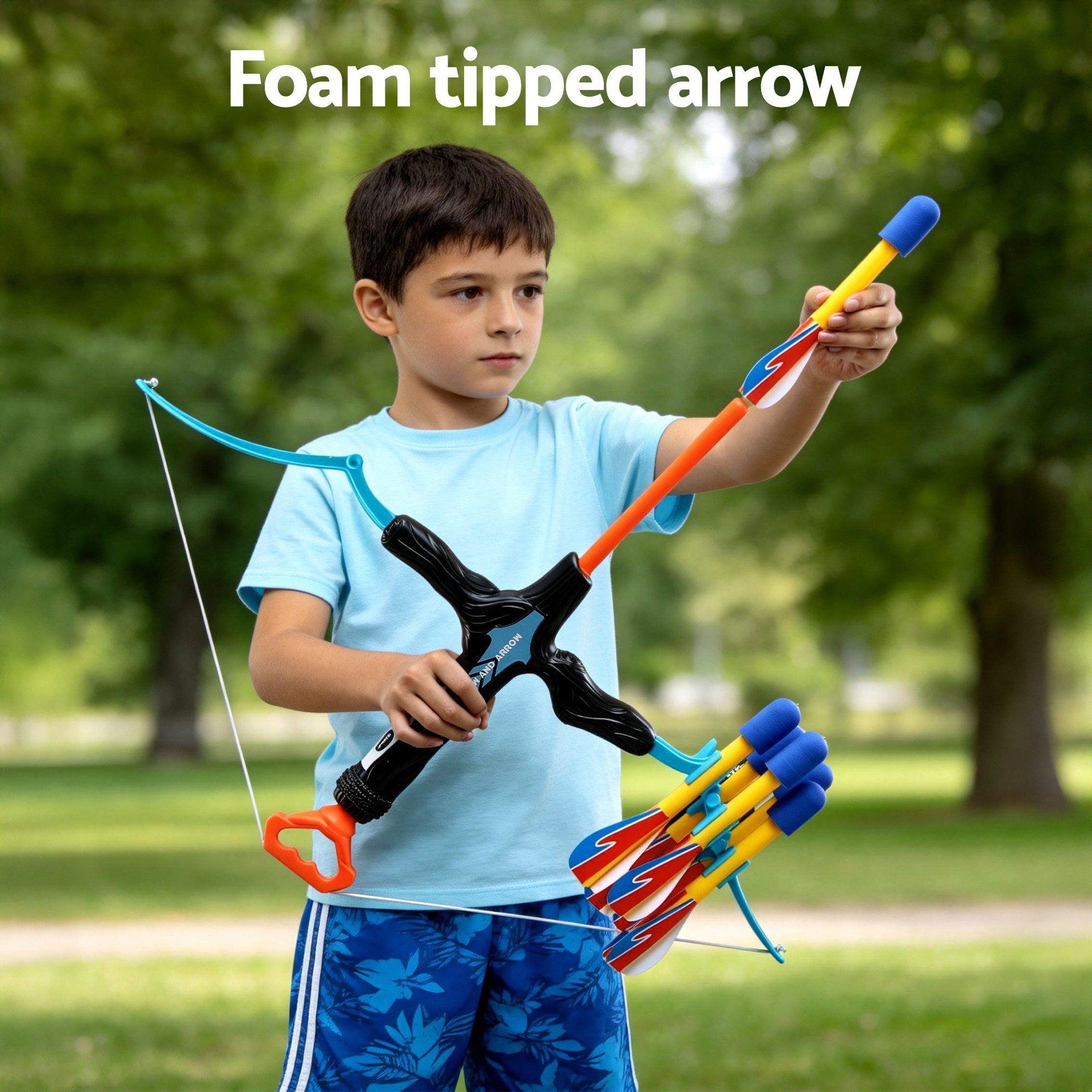 Kids Bow and Arrow Set Outdoor Sport Game Archery Toys 6 Arrows Children Gifts