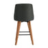 2x Bar Stools Kitchen Dining Chairs Wooden Stool Linen Grey