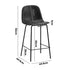 Oikiture 2x Bar Stools Kitchen Dining Chair PU Leather Black
