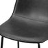 Oikiture 4x Bar Stools Kitchen Dining Chair PU Leather Black