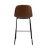 Oikiture 4x Bar Stools Kitchen Dining Chair PU Leather Brown