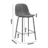 4x Bar Stools Kitchen Dining Chair PU Leather Grey