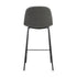 4x Bar Stools Kitchen Dining Chair PU Leather Grey