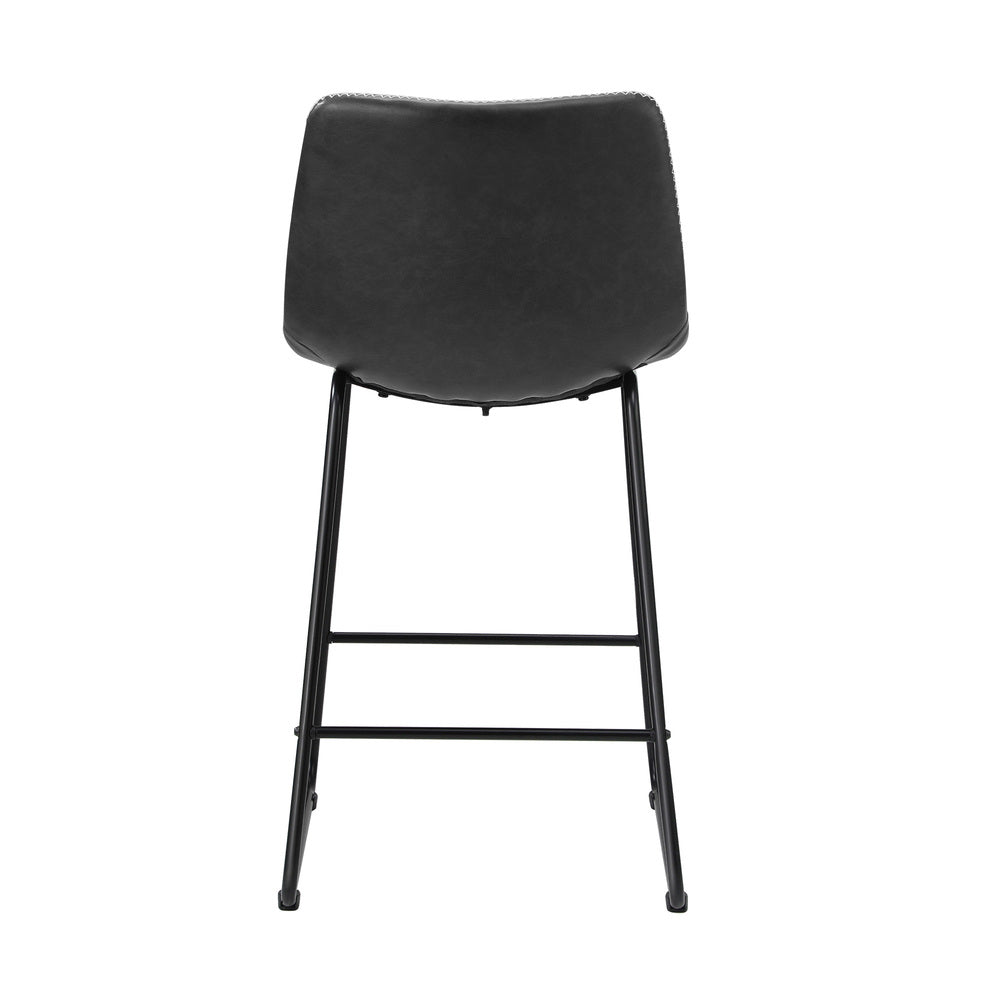 2x Bar Stools Steel Stool Modern Grey