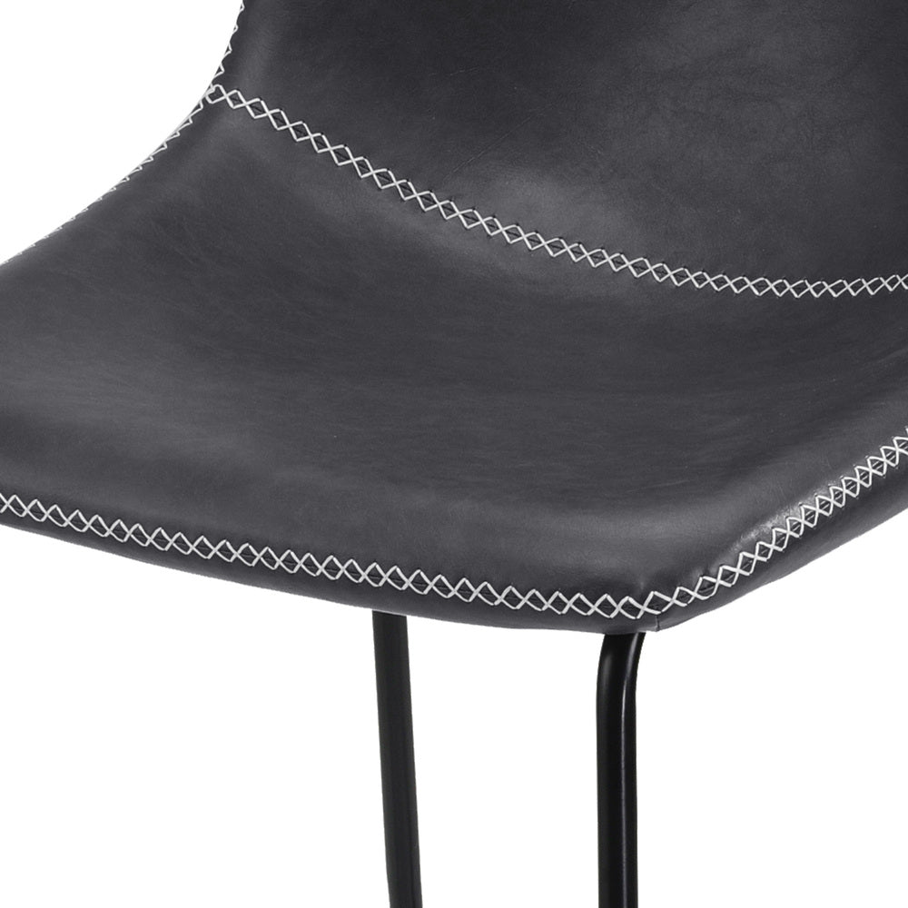2x Bar Stools Steel Stool Modern Grey