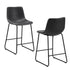 2x Bar Stools Steel Stool Modern Grey
