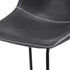 4x Bar Stools Kitchen Stool Metal Leather Grey