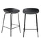 2x Kitchen Bar Stools Dinning Chairs Metal Black