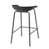 Set of 4 Kitchen Bar Stools Metal Black