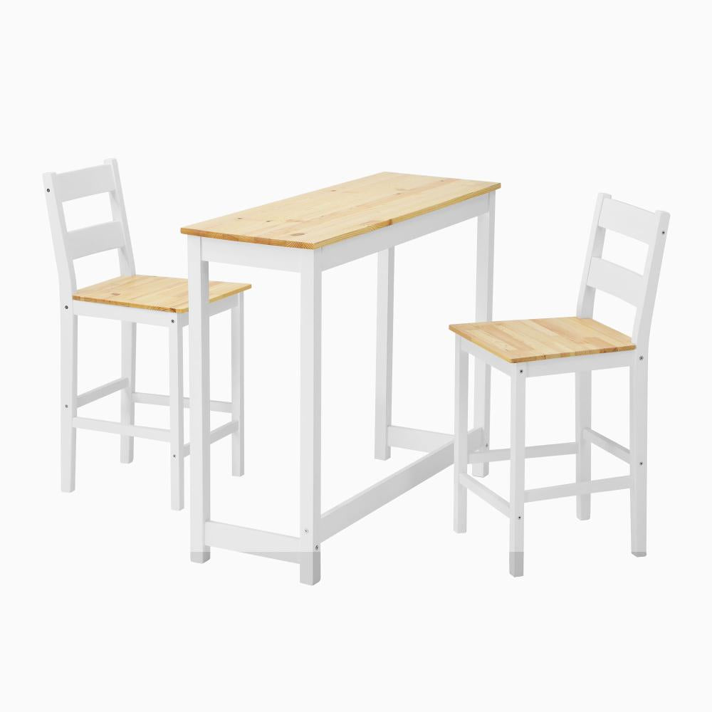 3PCS Bar Set Cafe Table&2 Stools