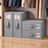 Bed Sheet Organisers Box Set 4Pcs Storage King Size Bedding Foldable Grey