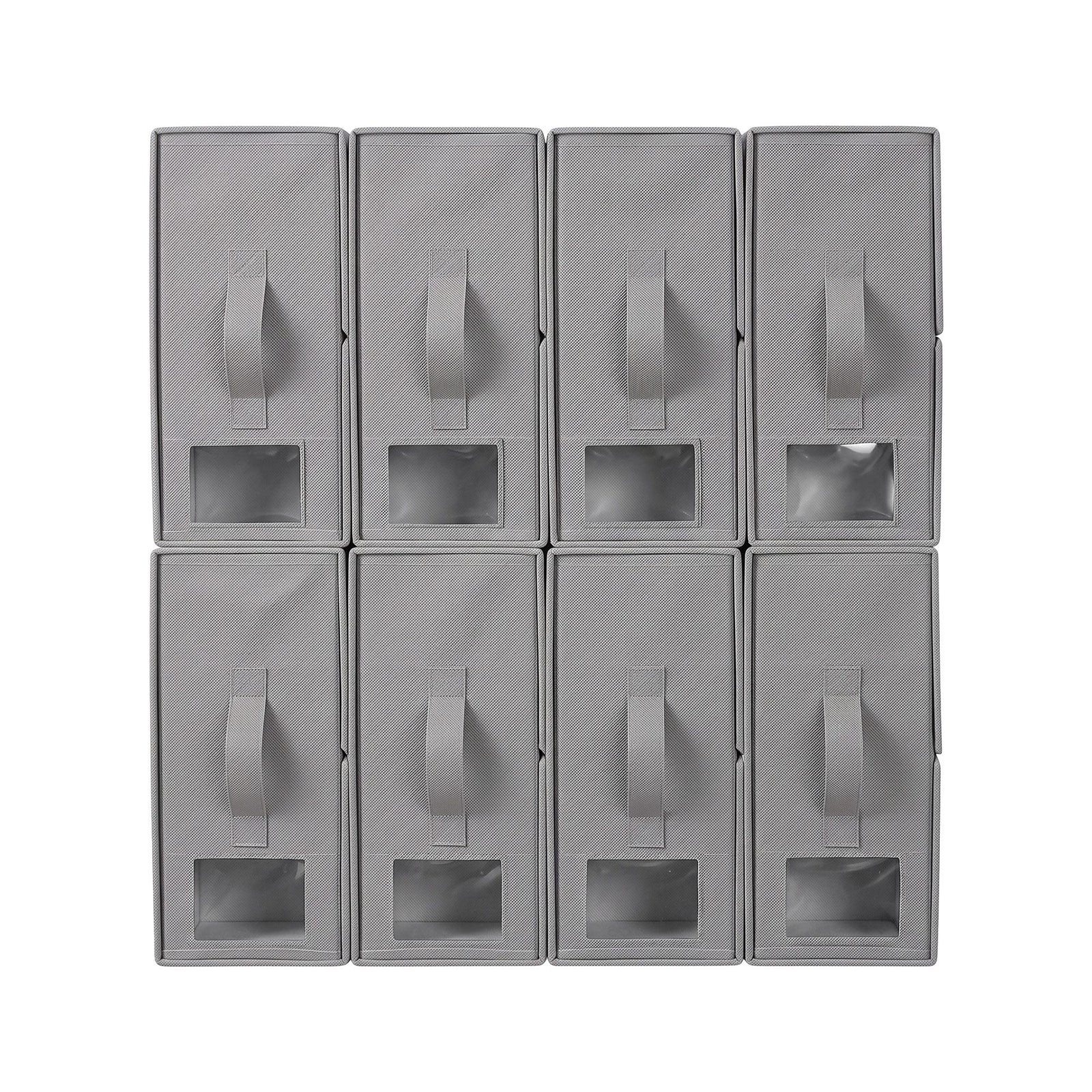 Bed Sheet Organisers Box Set 8Pcs Storage King Size Bedding Foldable Grey