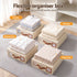 Bed Sheet Organisers Box 4Pcs Storage King Size Bedding Foldable Beige