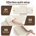 Bed Sheet Organisers Box 4Pcs Storage King Size Bedding Foldable Beige