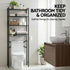 Over Toilet Bathroom Storage Rack Space Saving 4 Tier Organiser White