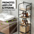 2X Floor Standing Corner Shower Caddy 5 Tier Bathroom Organizer Black