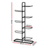 Ball Storage Rack Sports Equipment Organizer 7-Tier Holder for Garage Gym Black