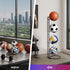 Ball Storage Rack Sports Equipment Organizer 4-Tier Holder for Garage Gym Black