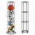 Vertical Ball Storage Rack with Wheels Sports Equipment Organiser