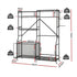 Sports Equipment Organizer Rack Multi Garage Storage for Golf Bag 174cm