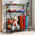 Sports Equipment Organizer Storage with Wheels Multi-Sport Garage Gym Black