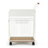 Yoga Mat Storage Rack Mobile Holder with Wheels Basket Home Gym Storage Organizer White