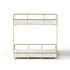 2X Bathroom Storage Rack 2 Tier Corner Organiser Gold Marble Look