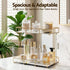 2X Bathroom Storage Rack 2 Tier Corner Organiser Gold Marble Look