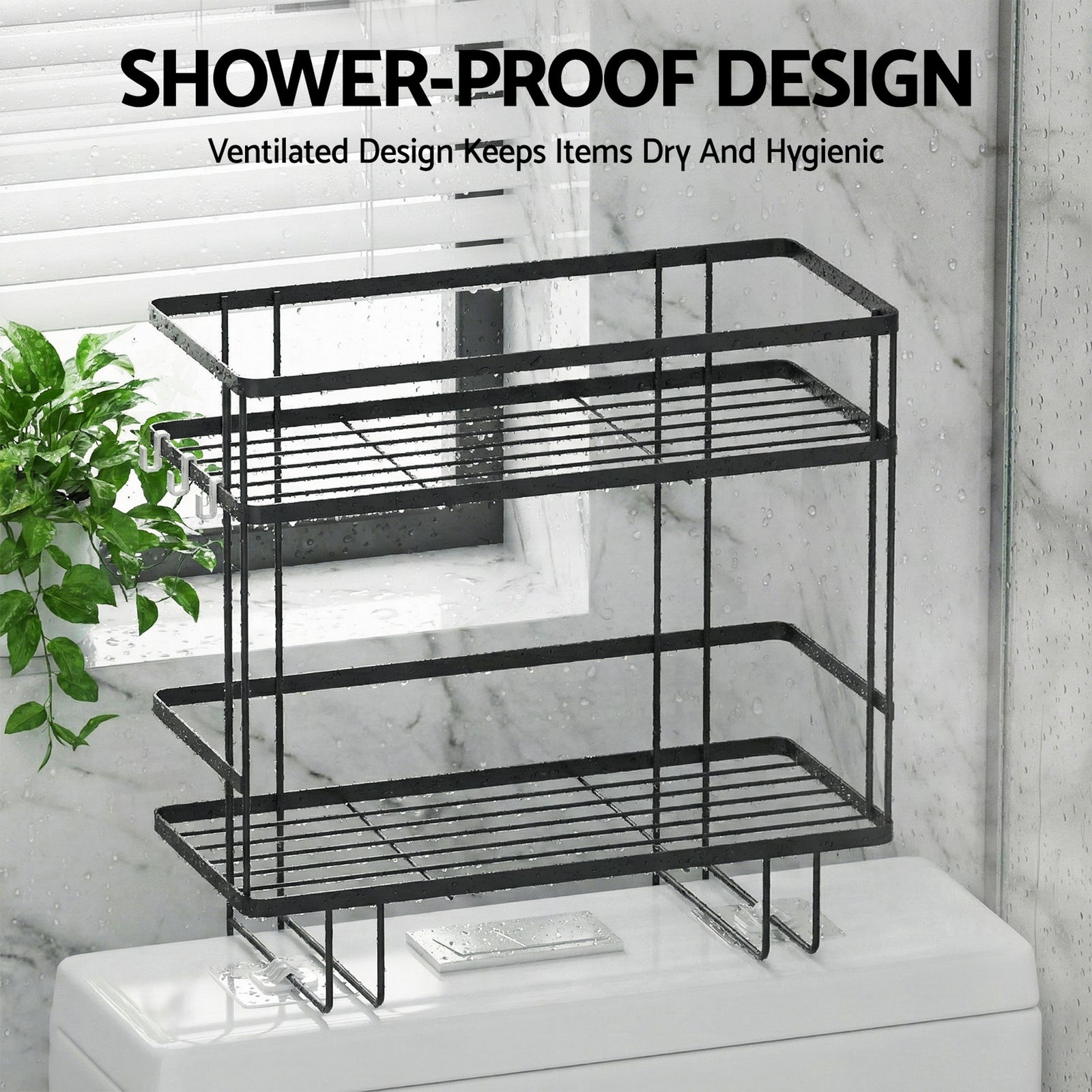 Over Toilet Storage Rack Bathroom Shelf Organizer 2 Tier