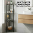 4 Tier Floor Standing Corner Shower Caddy Bathroom Organizer Black