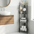 4 Tier Floor Standing Corner Shower Caddy Bathroom Organizer Black