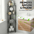 2x Floor Standing Shower Caddy 4 Tier Rustproof Bathroom Storage