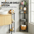 2x Floor Standing Shower Caddy 4 Tier Rustproof Bathroom Storage