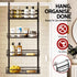 Over Door Bathroom Rack Hanging Organiser 4 Tier No Drill 91cm Black
