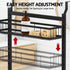 Over Door Bathroom Rack Hanging Organiser 4 Tier No Drill 91cm Black