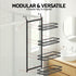 Over Door Bathroom Rack Hanging Organiser 4 Tier No Drill 91cm Black