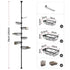 Artiss Tension Pole Shower Caddy Steel Corner Bathroom Shelf Black