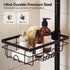 Artiss Tension Pole Shower Caddy Steel Corner Bathroom Shelf Black